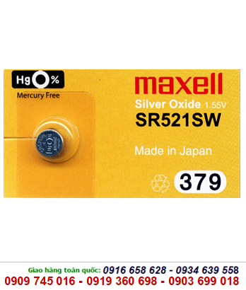 Maxell SR521SW; Pin Maxel SR521SW/379 - 1.55V chính hãng Maxell Nhật